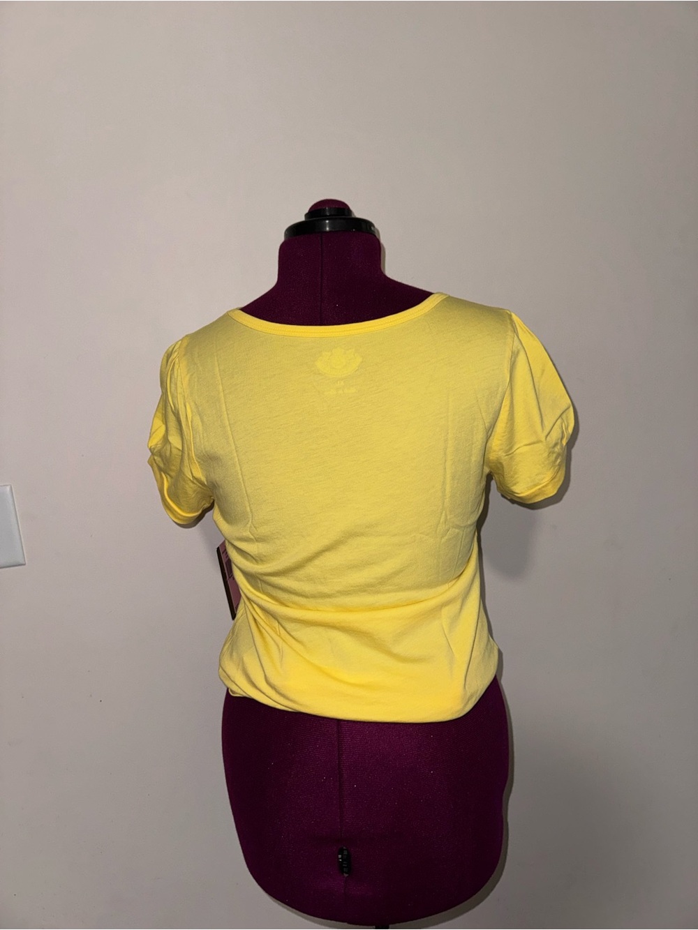 Vintage Juicy Couture Yellow Tee with Purple Crest and Silver Laurel - Picture 6 of 8